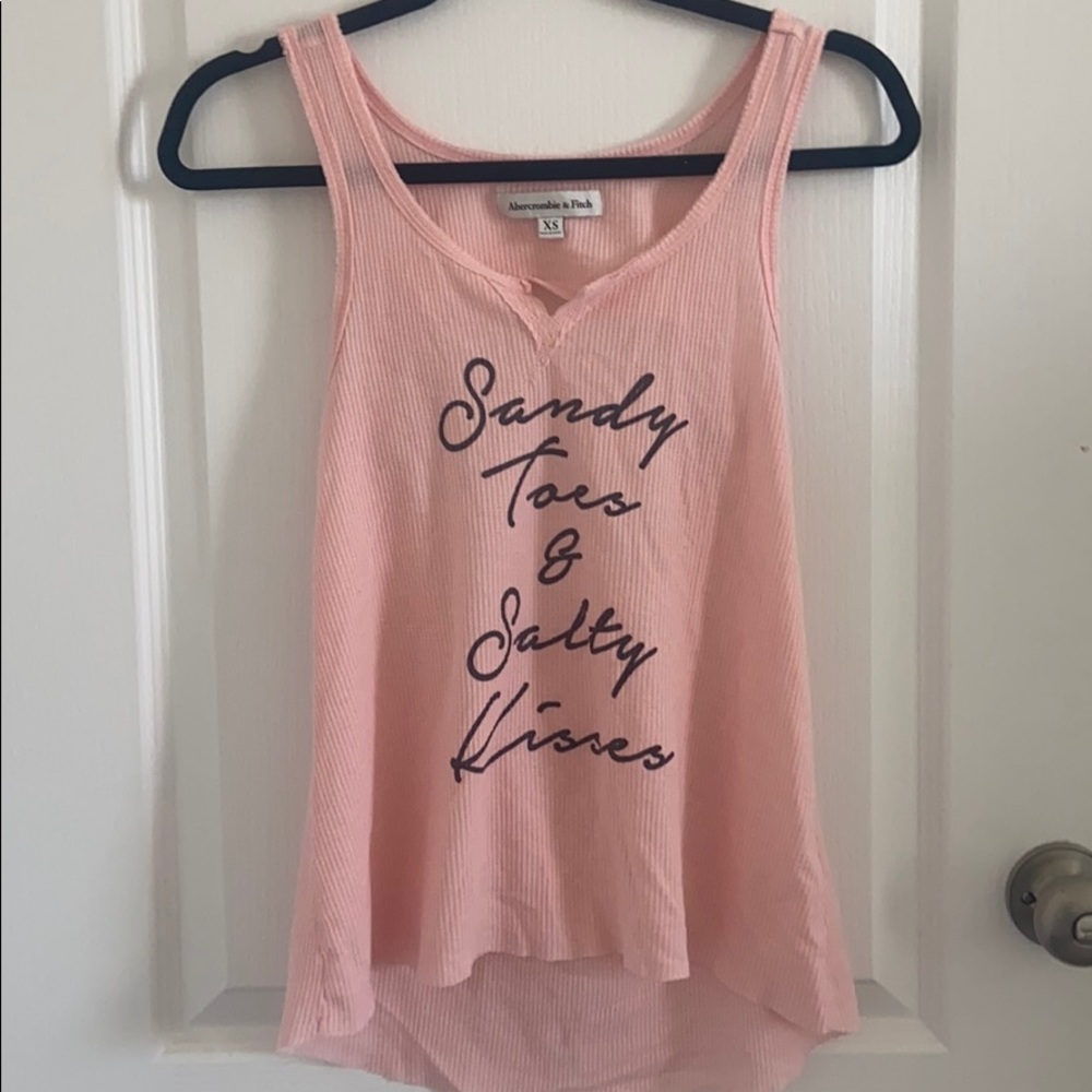 pink sandy toes salty kisses tank